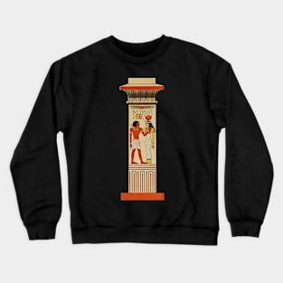 Ancient Egyptian Pillar Amenhotep III and Hathor Crewneck Sweatshirt